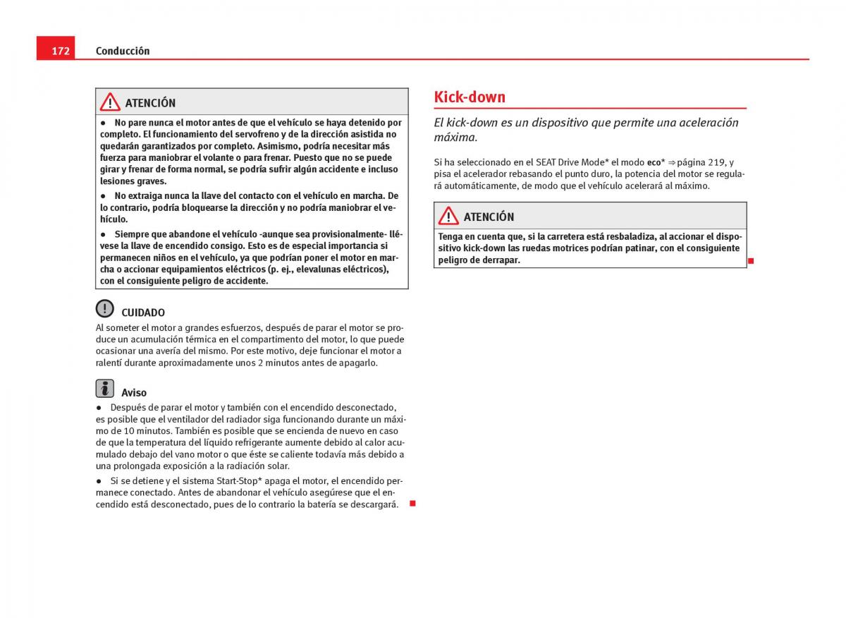 Seat Leon III 3 manual del propietario / page 174