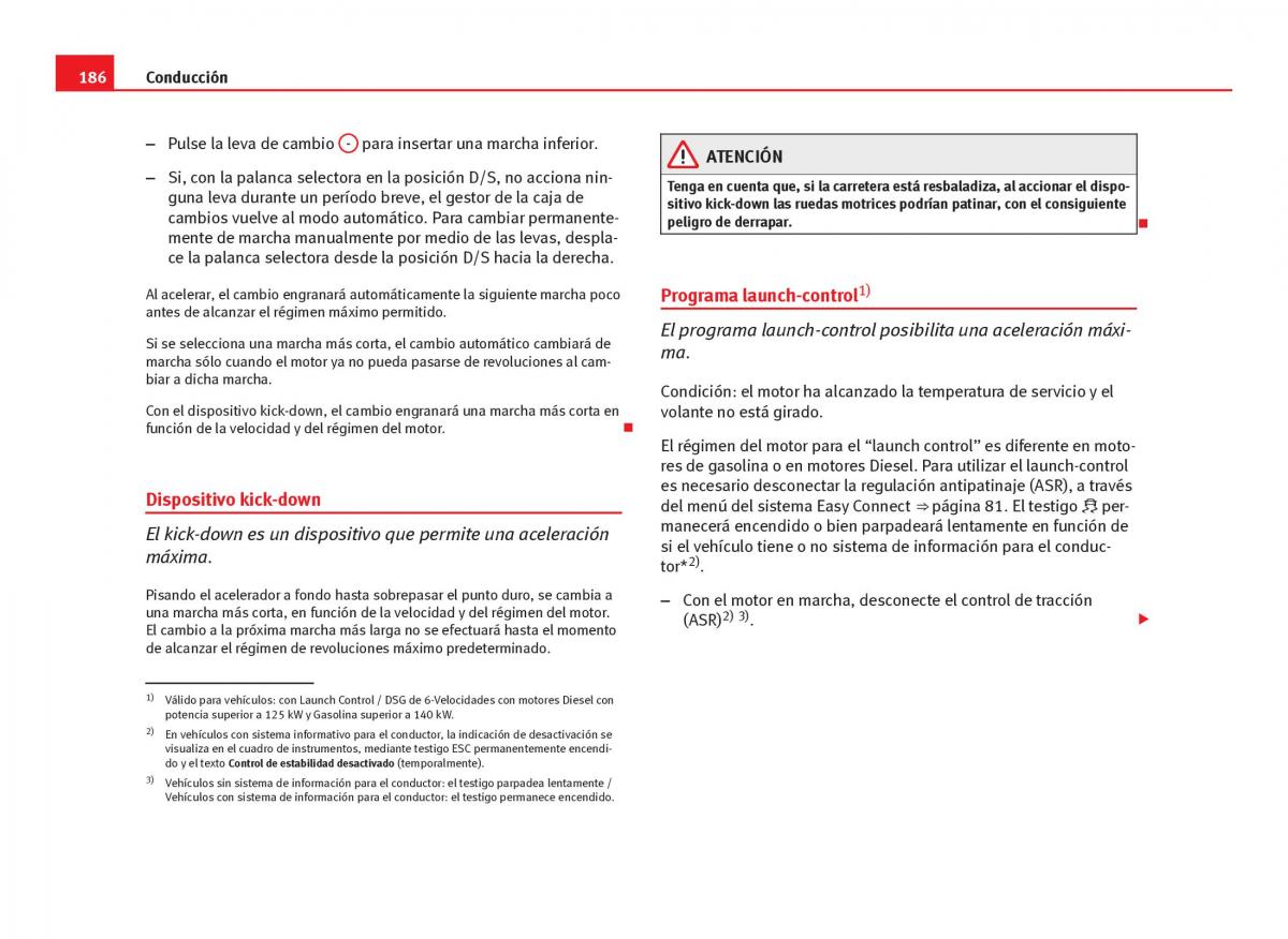 Seat Leon III 3 manual del propietario / page 188