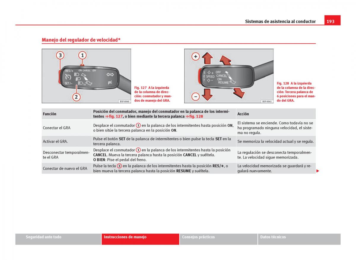 Seat Leon III 3 manual del propietario / page 195