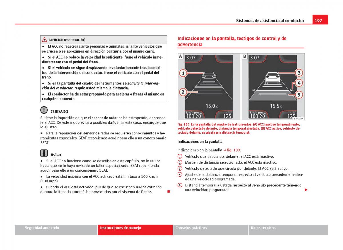 Seat Leon III 3 manual del propietario / page 199