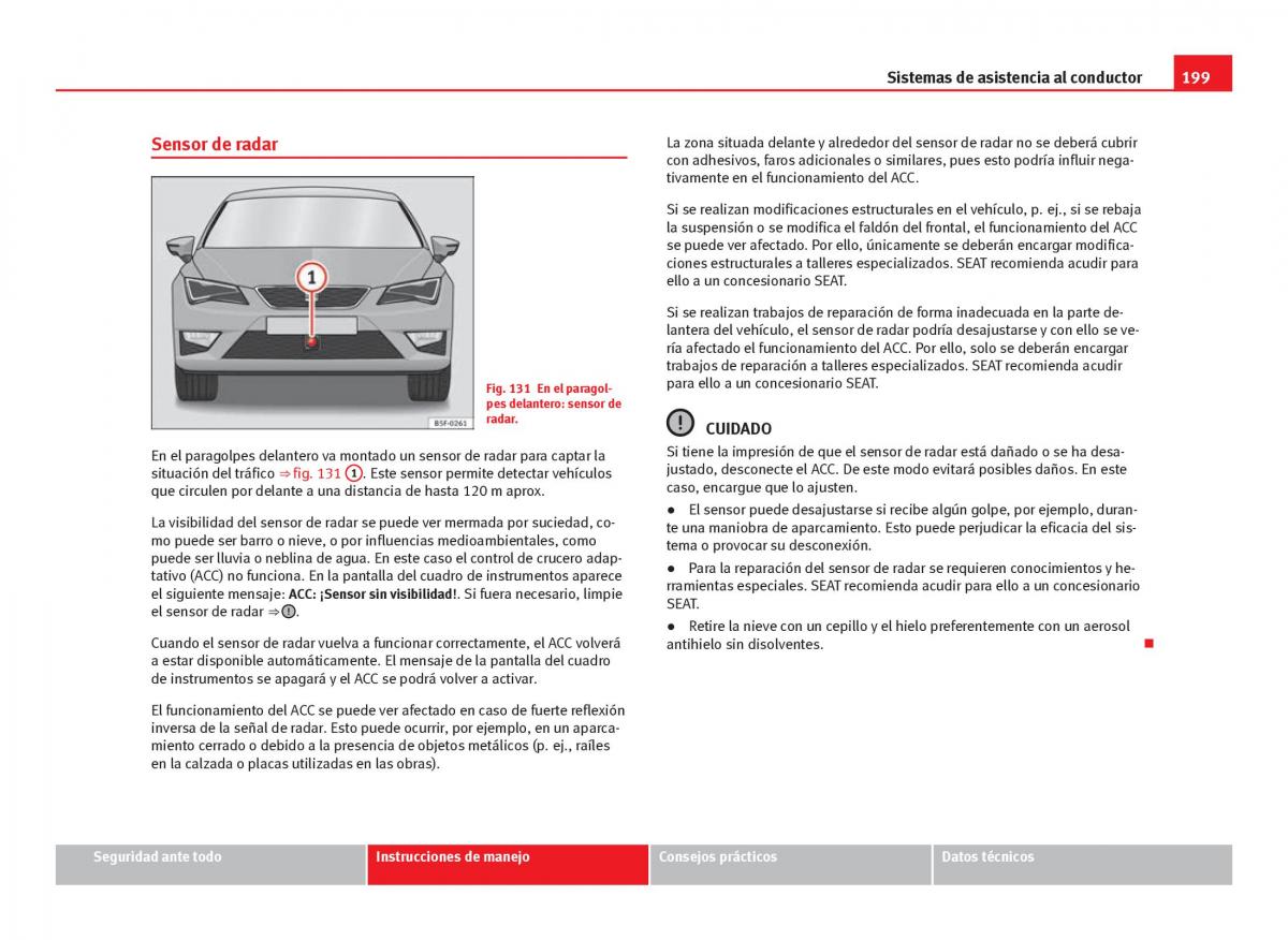 Seat Leon III 3 manual del propietario / page 201