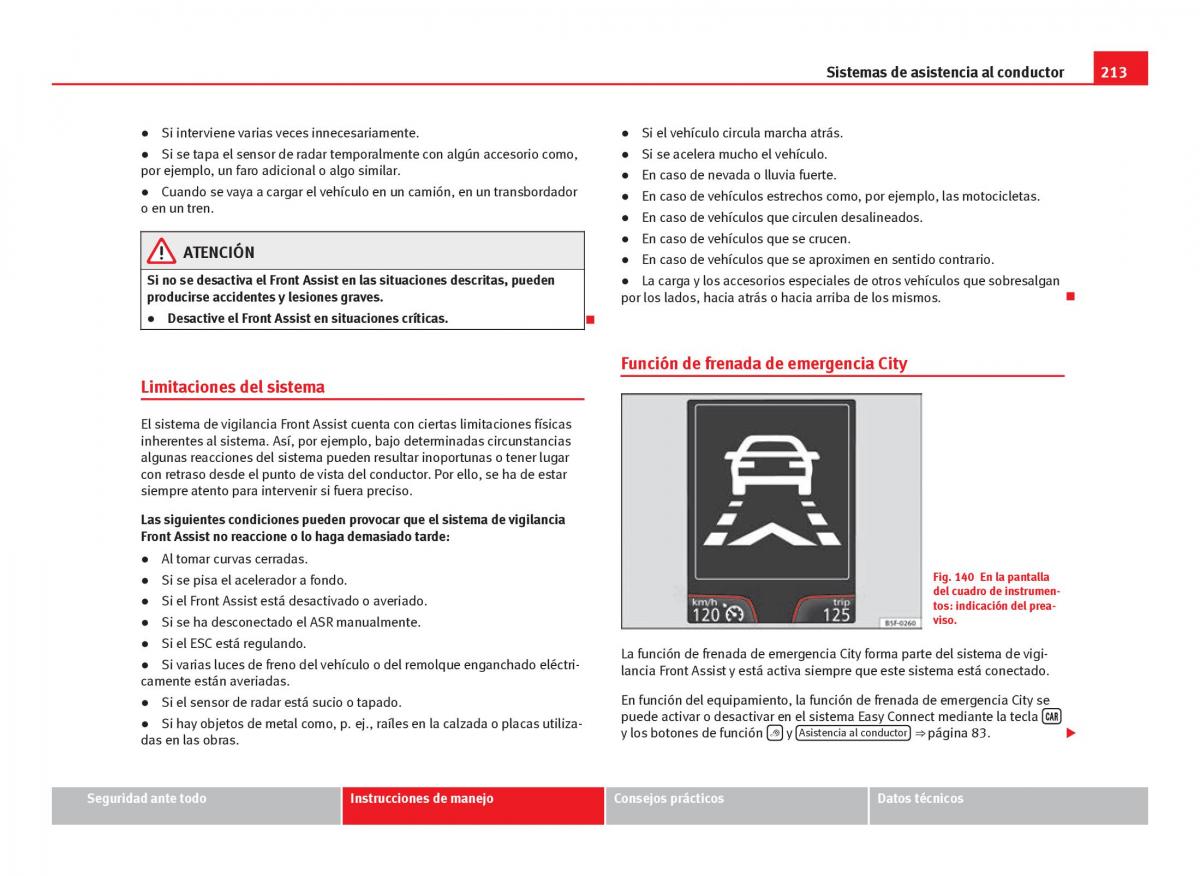 Seat Leon III 3 manual del propietario / page 215