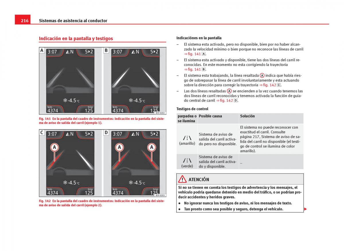 Seat Leon III 3 manual del propietario / page 218