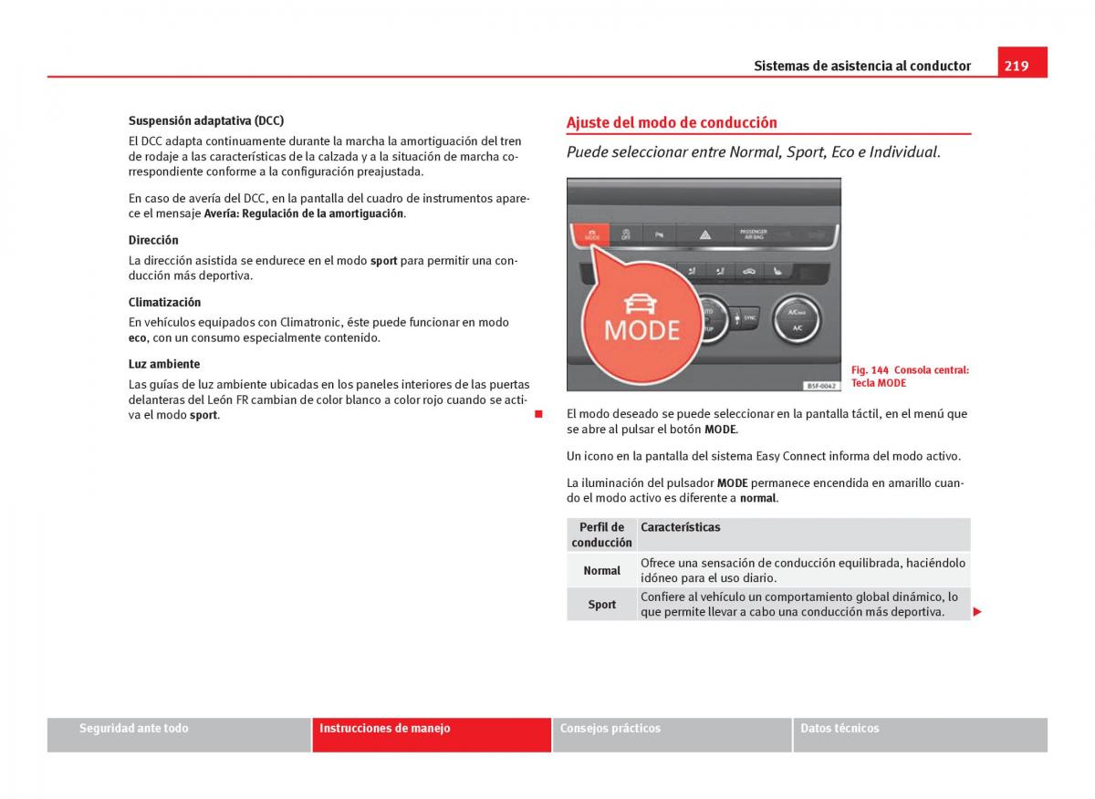 Seat Leon III 3 manual del propietario / page 221