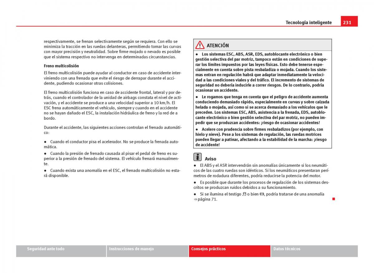 Seat Leon III 3 manual del propietario / page 233