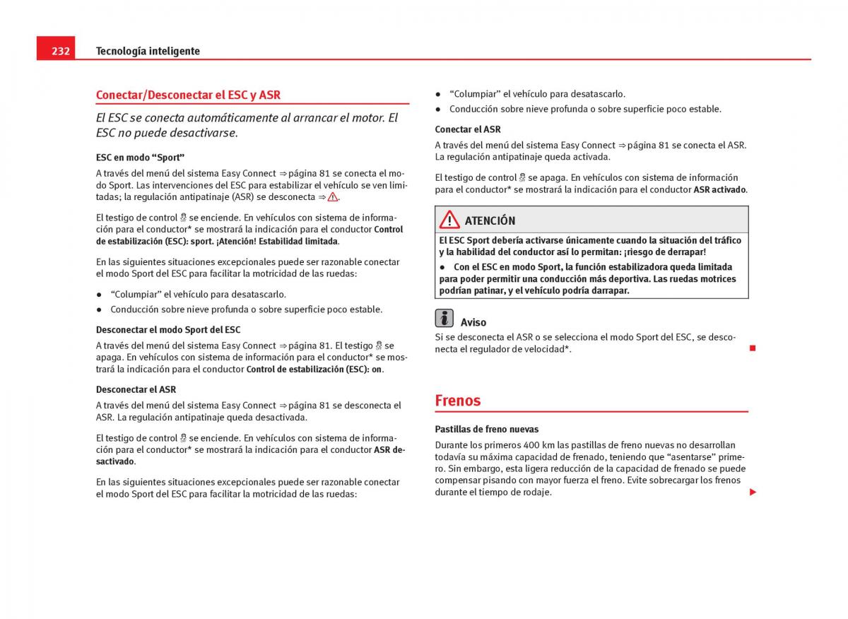 Seat Leon III 3 manual del propietario / page 234