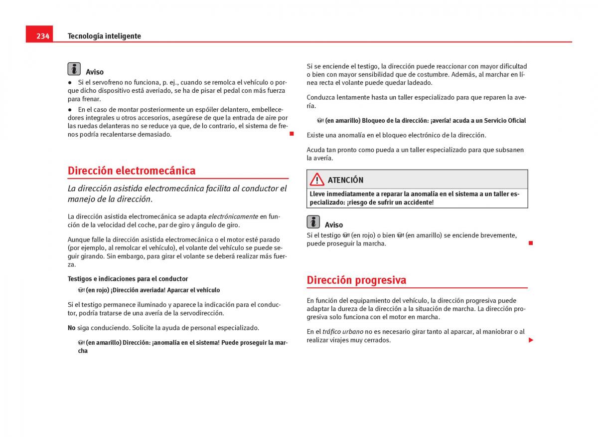 Seat Leon III 3 manual del propietario / page 236