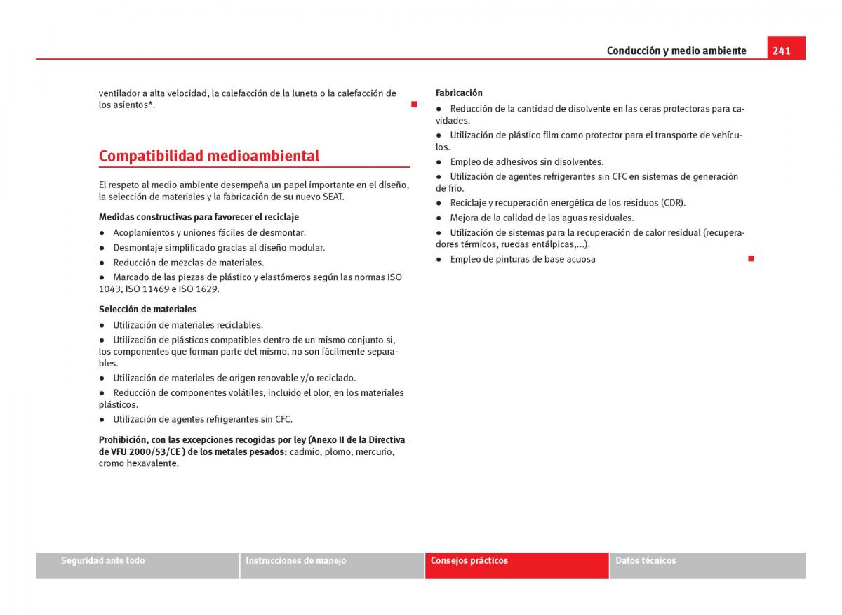 Seat Leon III 3 manual del propietario / page 243