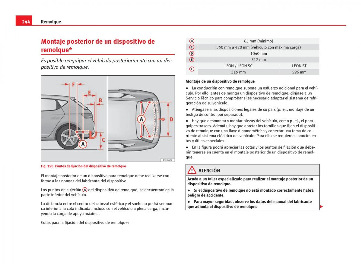 Seat Leon III 3 manual del propietario / page 246