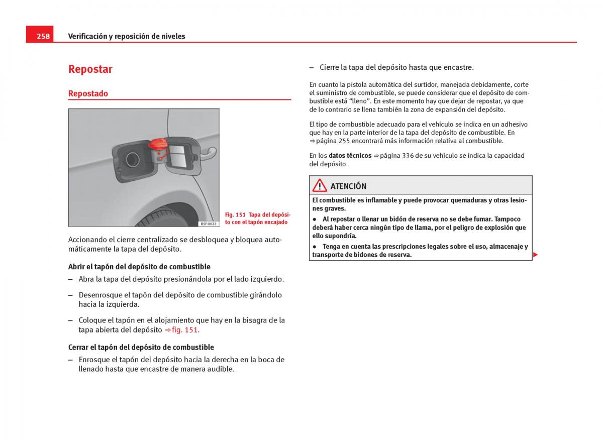 Seat Leon III 3 manual del propietario / page 260