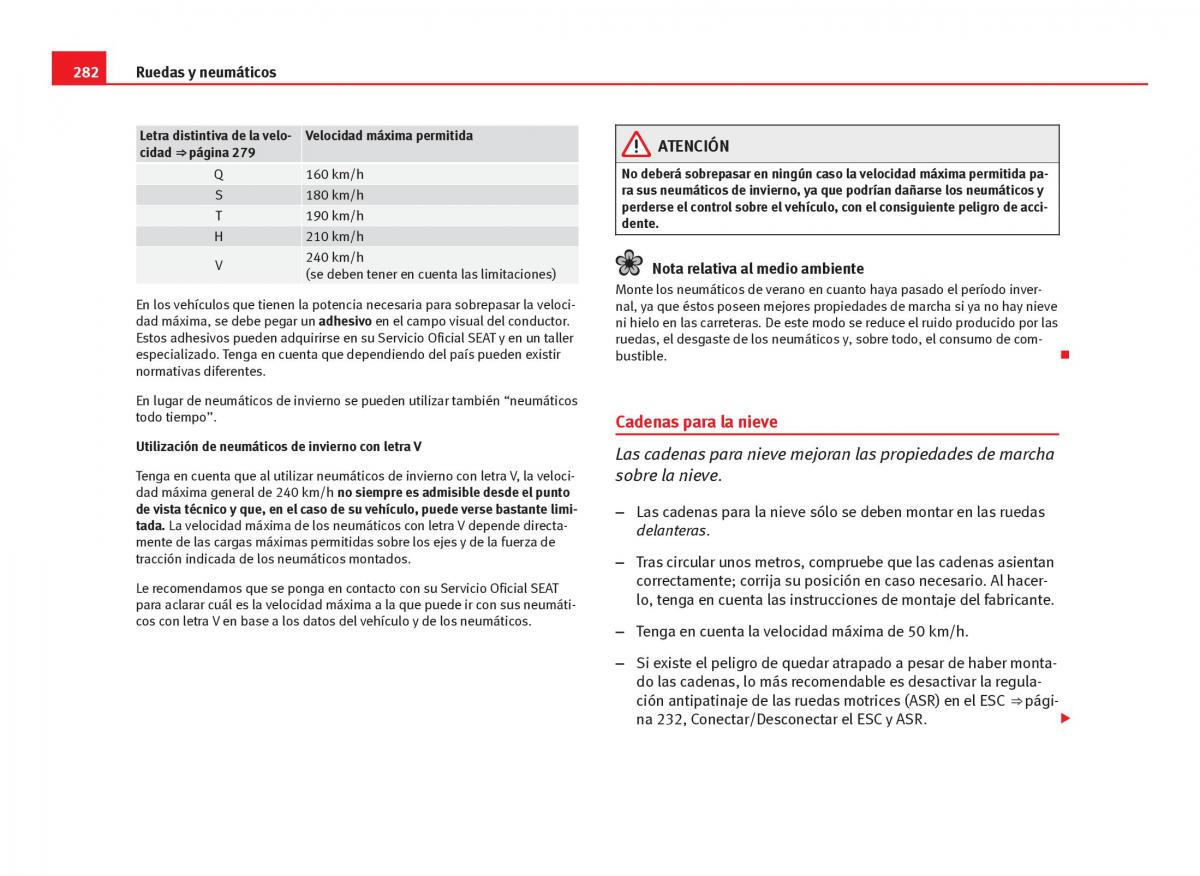 Seat Leon III 3 manual del propietario / page 284