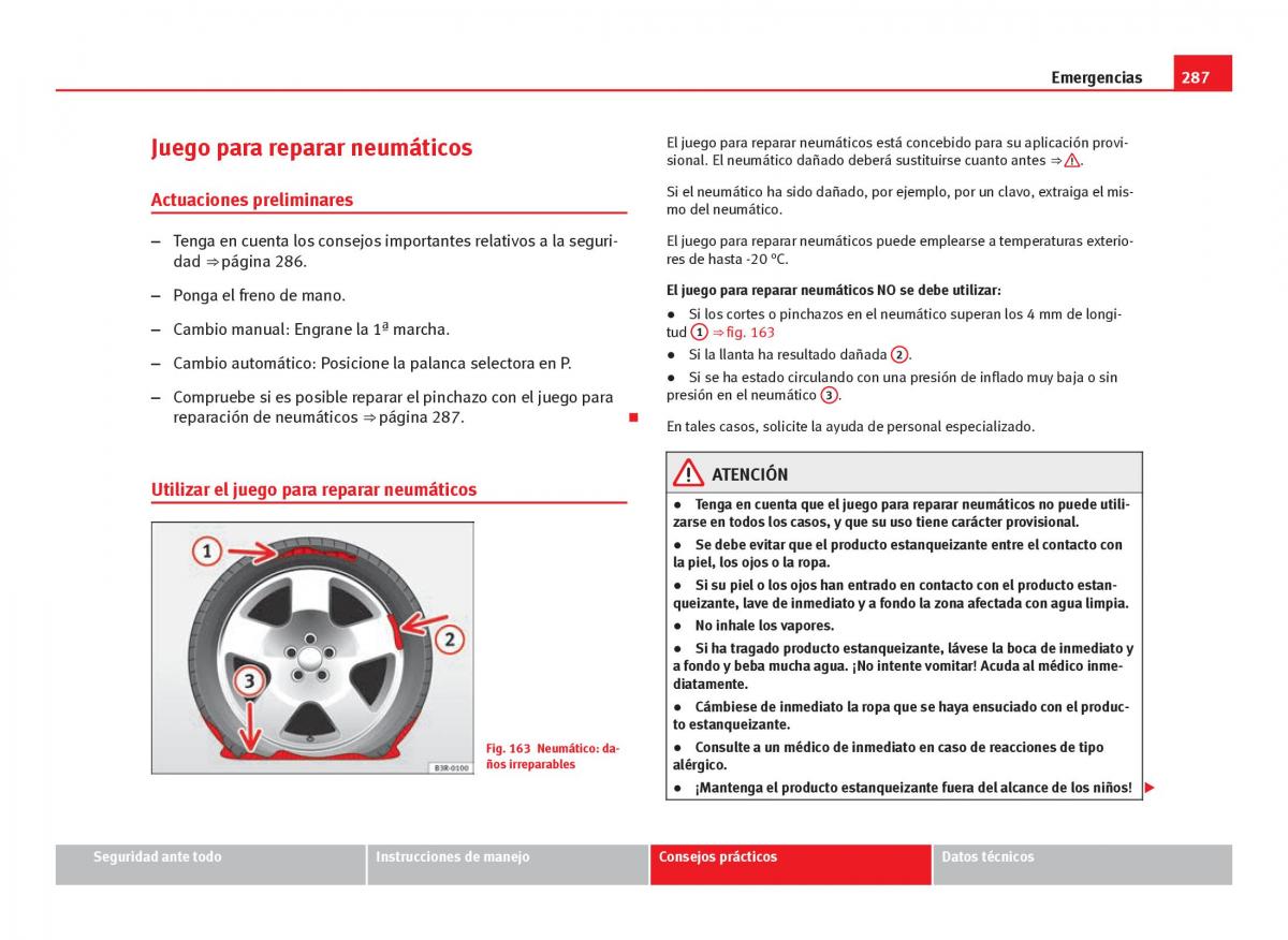 Seat Leon III 3 manual del propietario / page 289