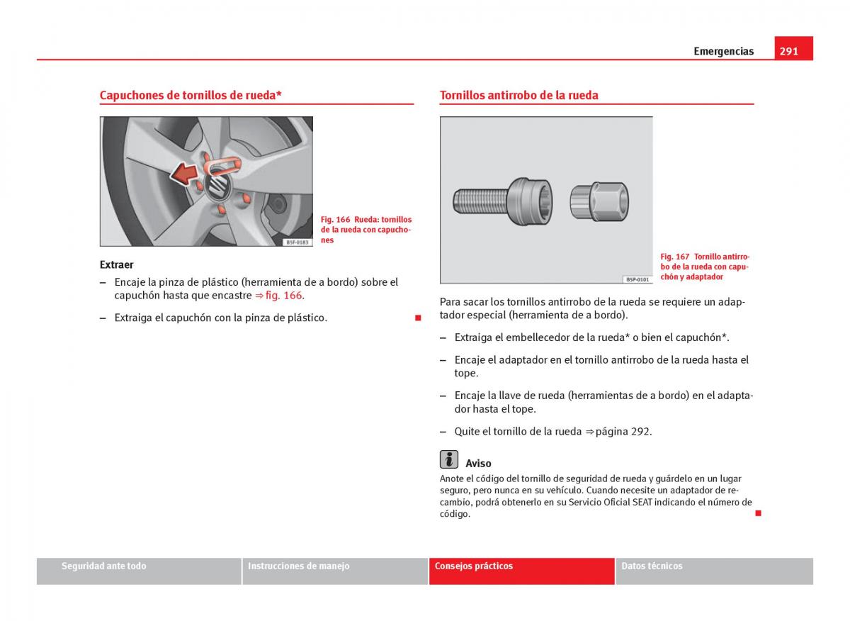 Seat Leon III 3 manual del propietario / page 293