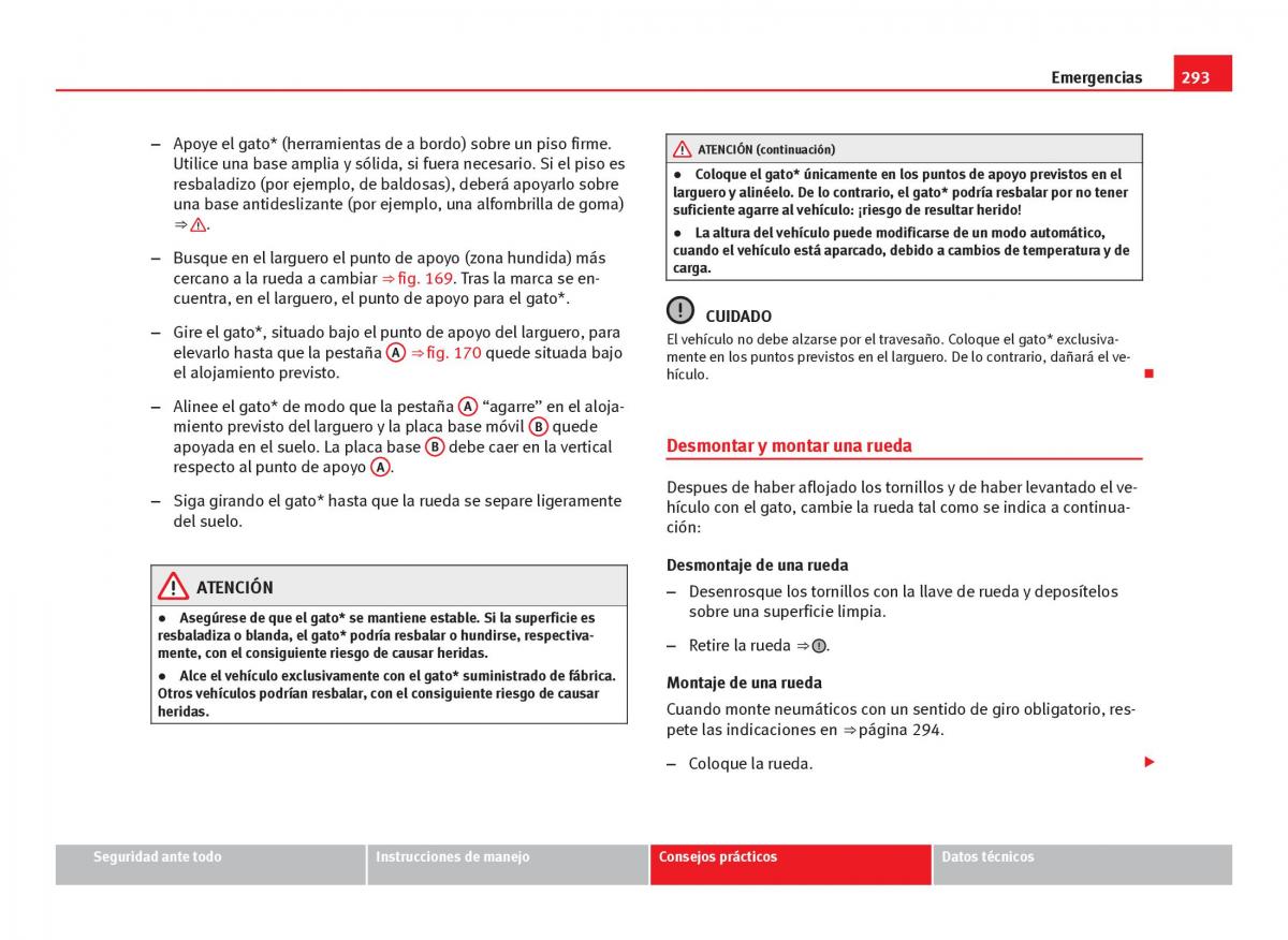 Seat Leon III 3 manual del propietario / page 295