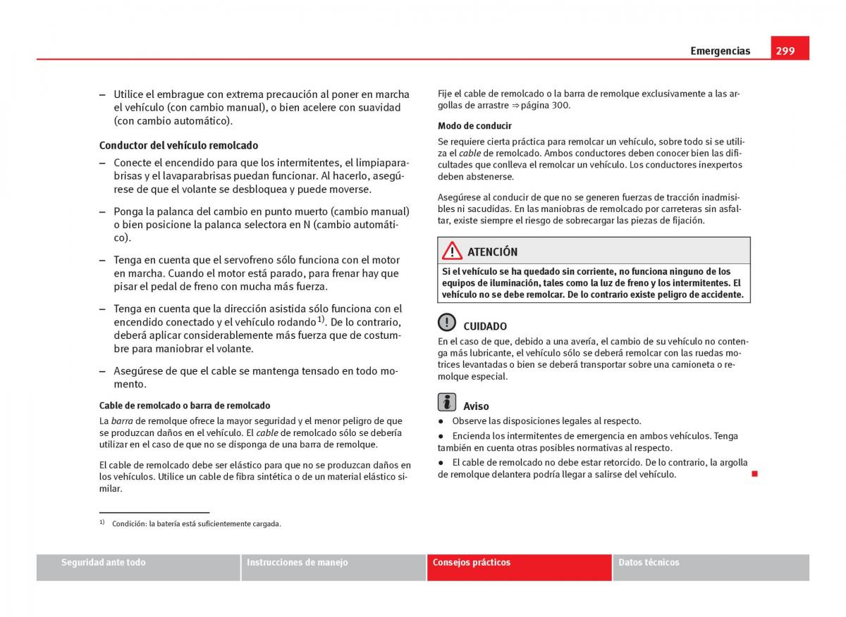 Seat Leon III 3 manual del propietario / page 301