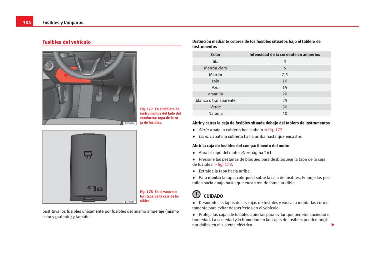 Seat Leon III 3 manual del propietario / page 306