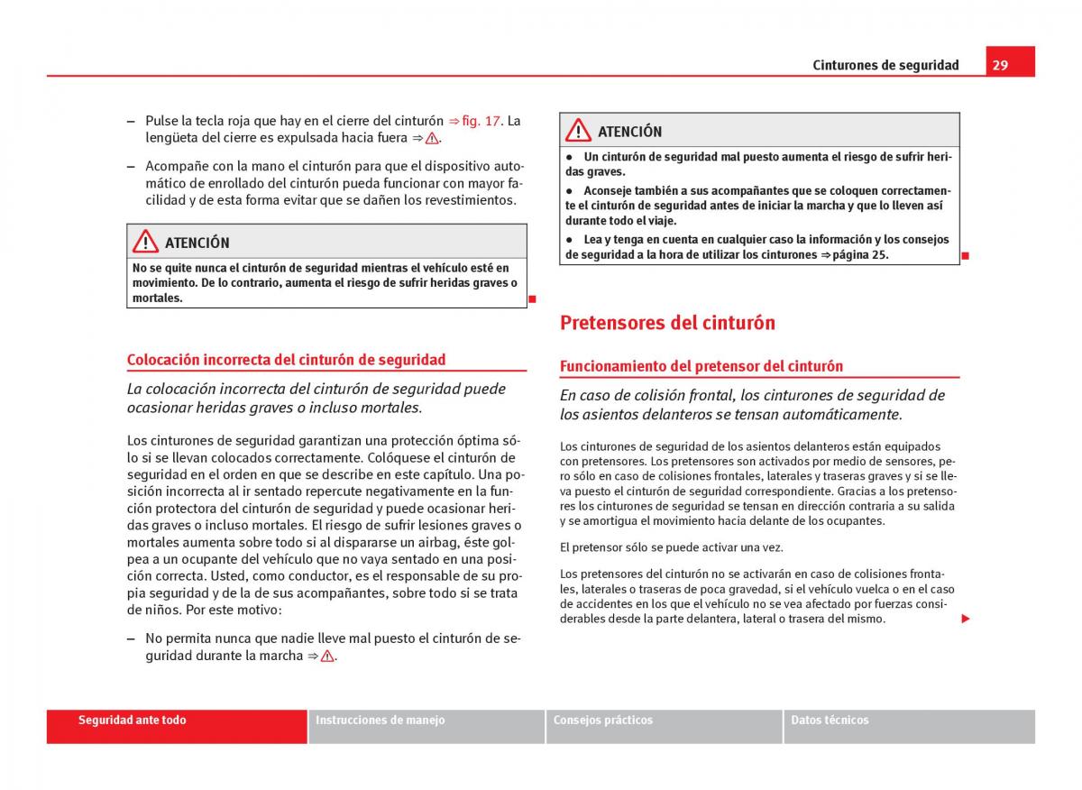 Seat Leon III 3 manual del propietario / page 31