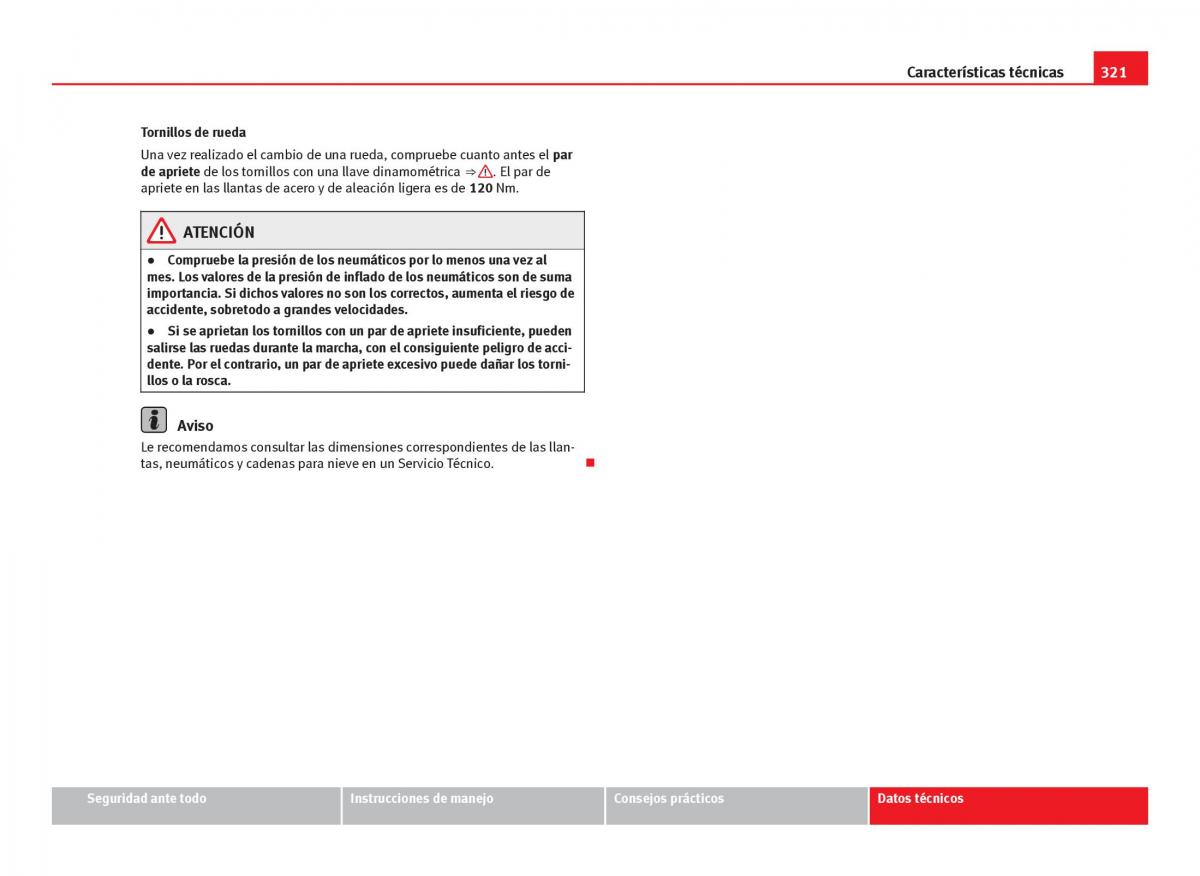 Seat Leon III 3 manual del propietario / page 323