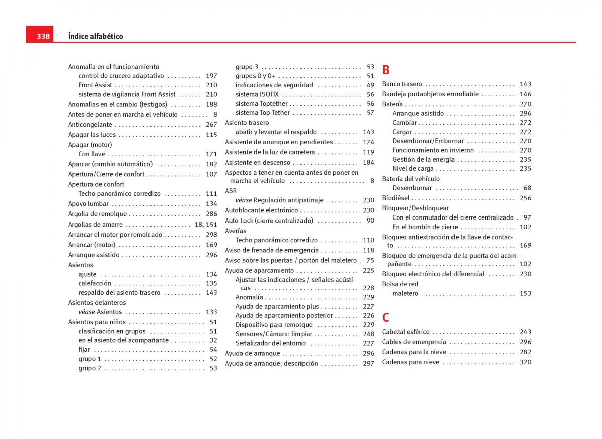 Seat Leon III 3 manual del propietario / page 340