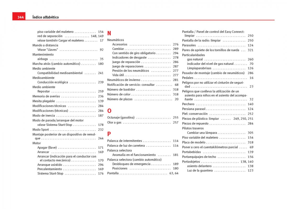 Seat Leon III 3 manual del propietario / page 346