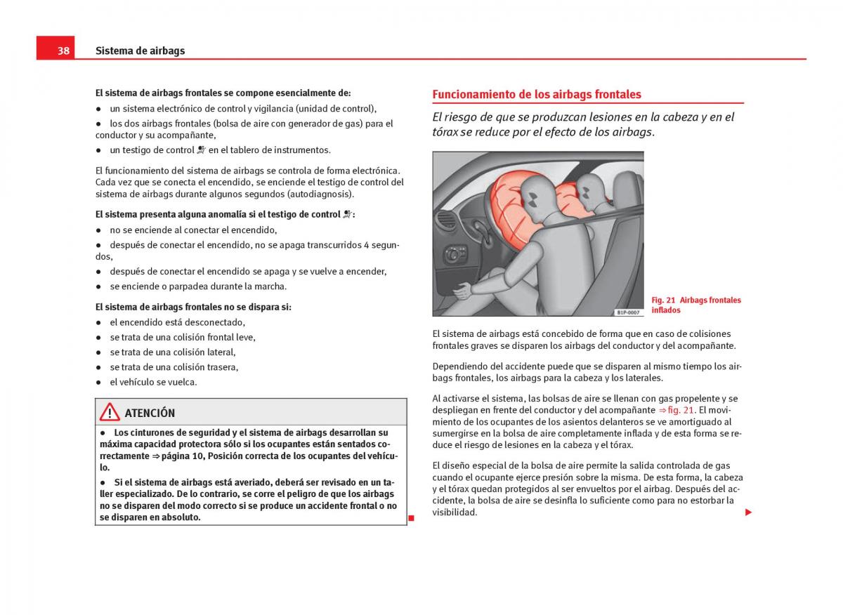 Seat Leon III 3 manual del propietario / page 40