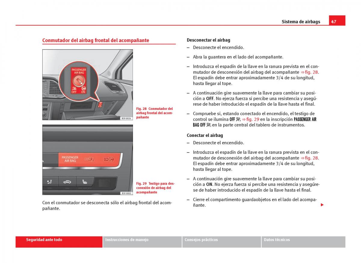 Seat Leon III 3 manual del propietario / page 49