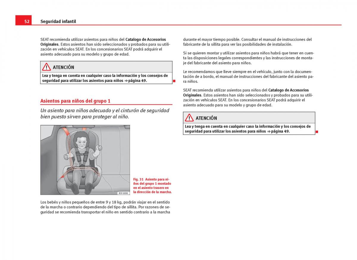 Seat Leon III 3 manual del propietario / page 54