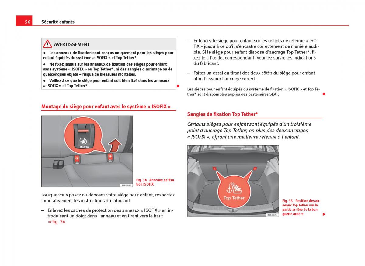 Seat Leon III 3 manuel du proprietaire / page 58