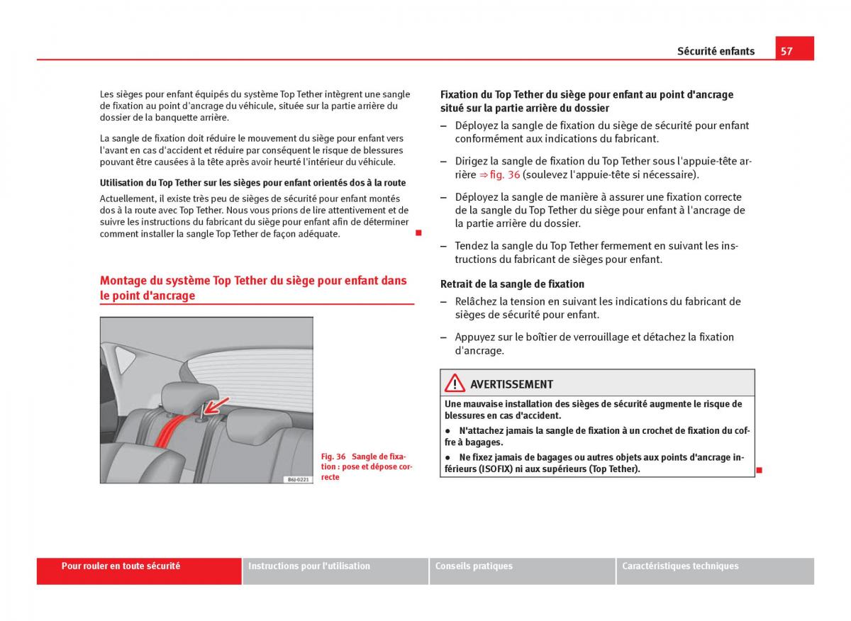 Seat Leon III 3 manuel du proprietaire / page 59