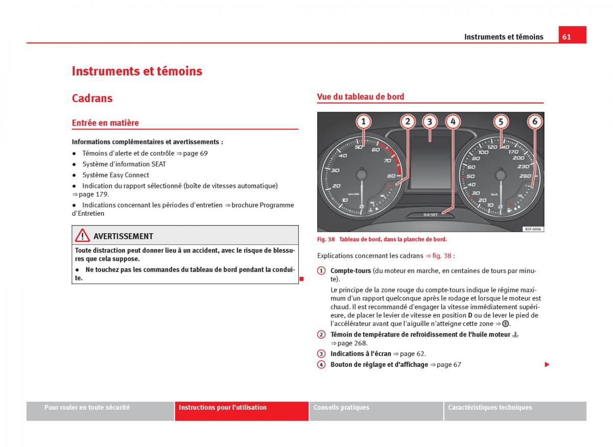 Seat Leon III 3 manuel du proprietaire / page 63