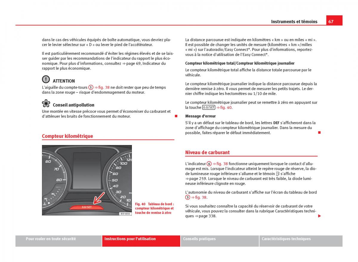 Seat Leon III 3 manuel du proprietaire / page 69