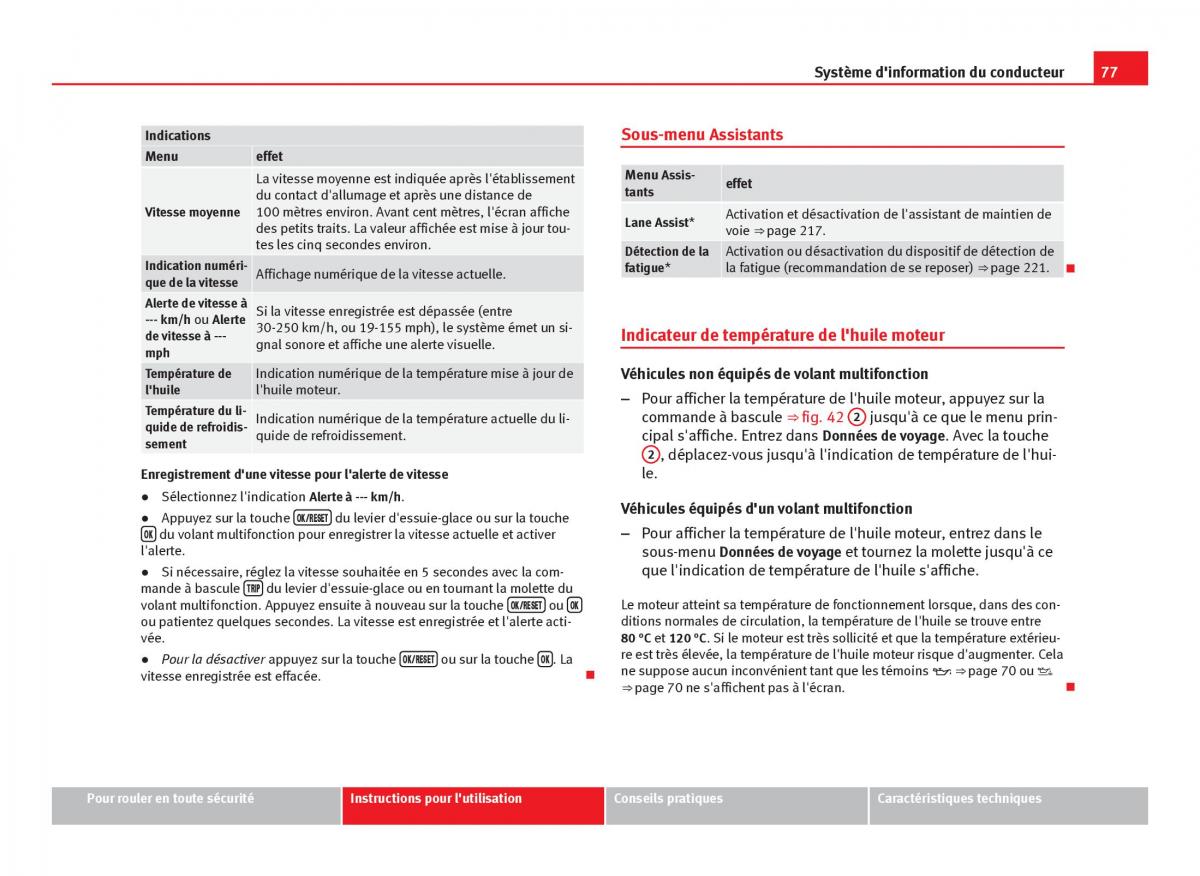 Seat Leon III 3 manuel du proprietaire / page 79