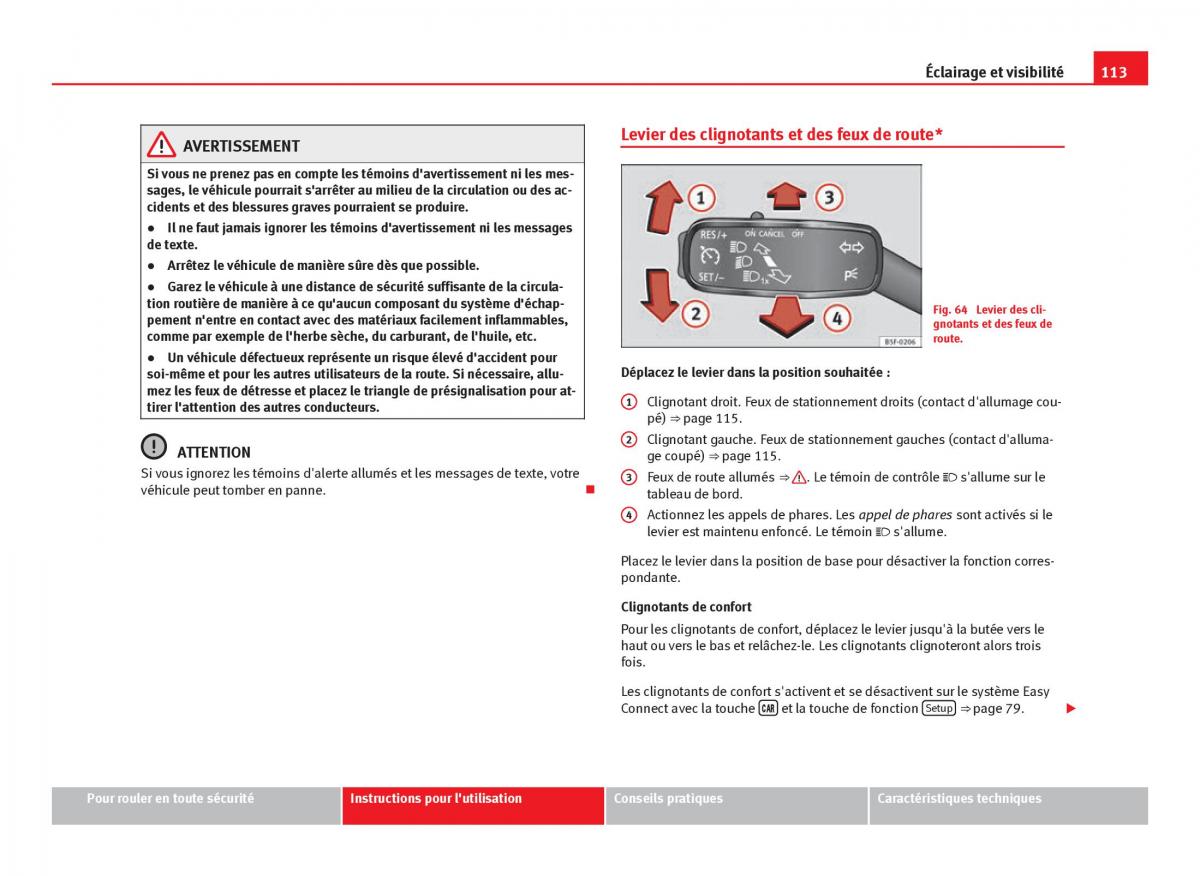 Seat Leon III 3 manuel du proprietaire / page 115