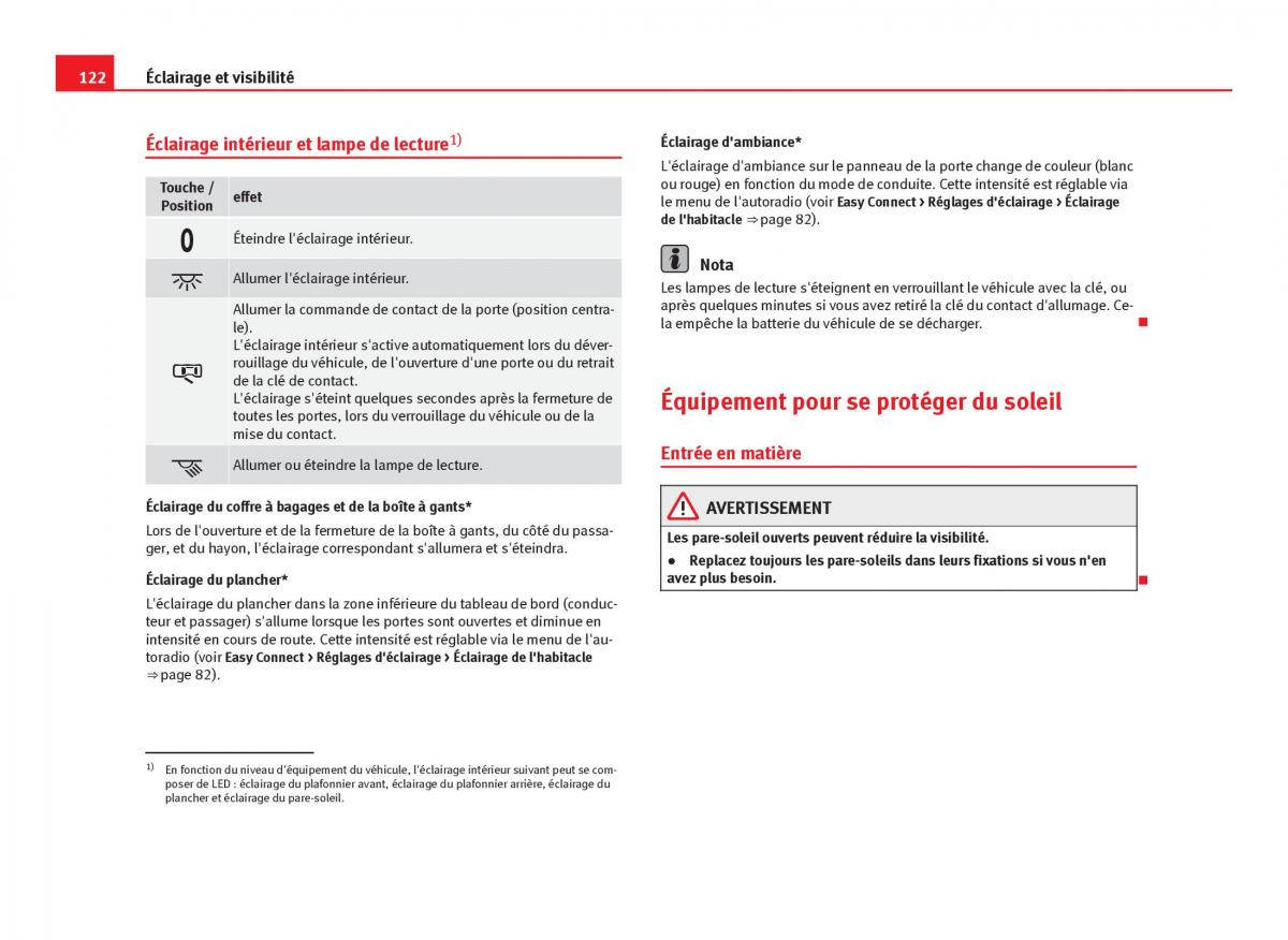 Seat Leon III 3 manuel du proprietaire / page 124