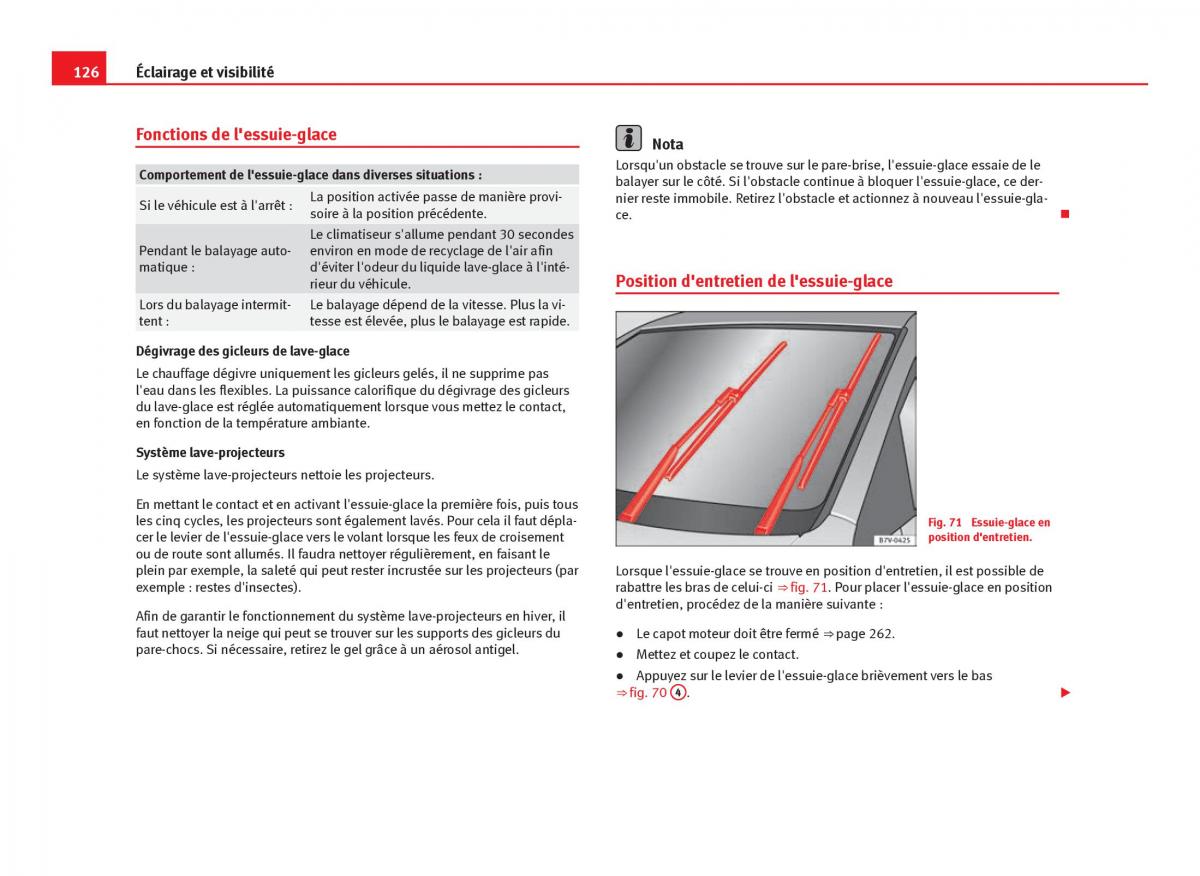 Seat Leon III 3 manuel du proprietaire / page 128