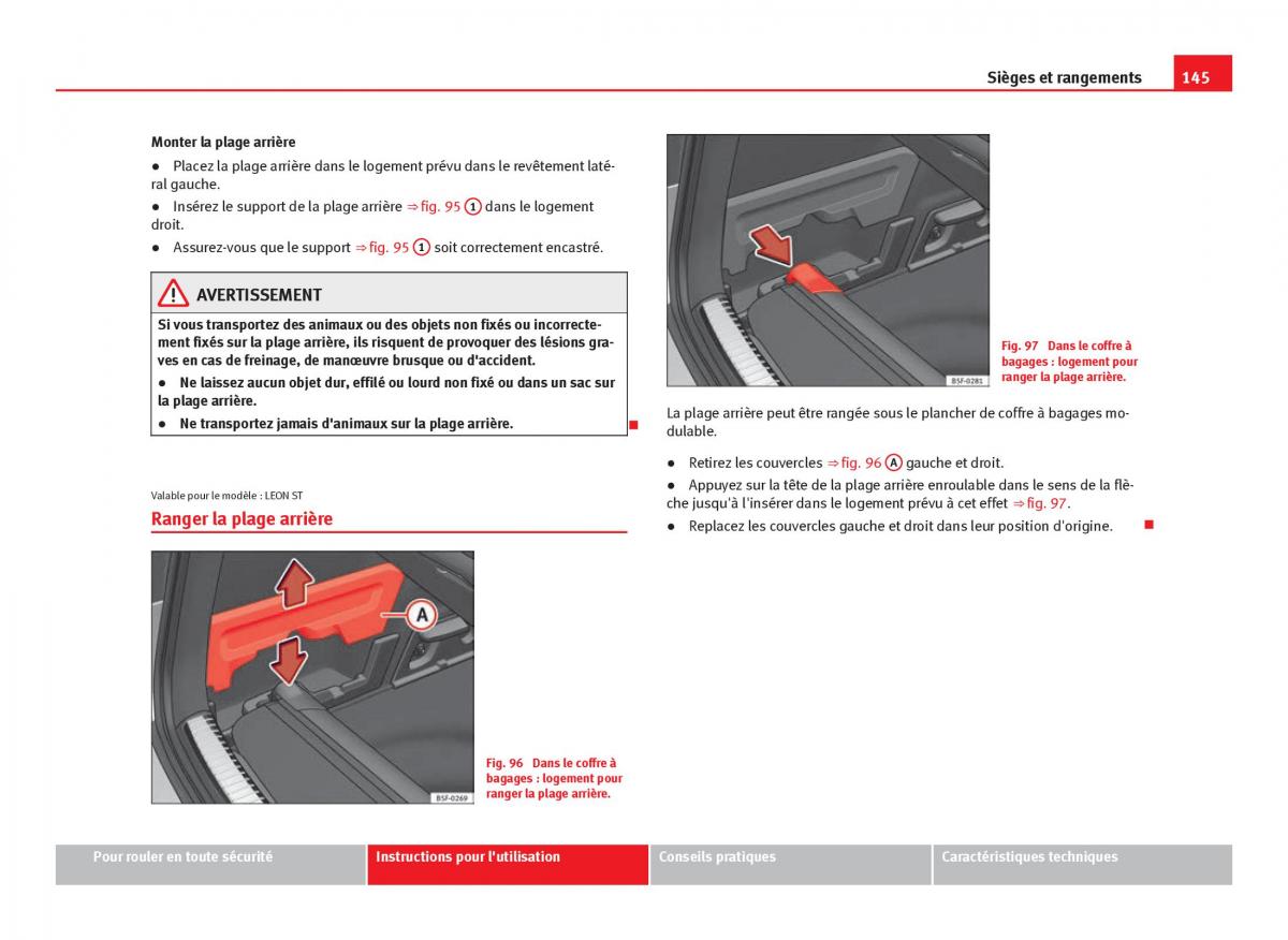 Seat Leon III 3 manuel du proprietaire / page 147