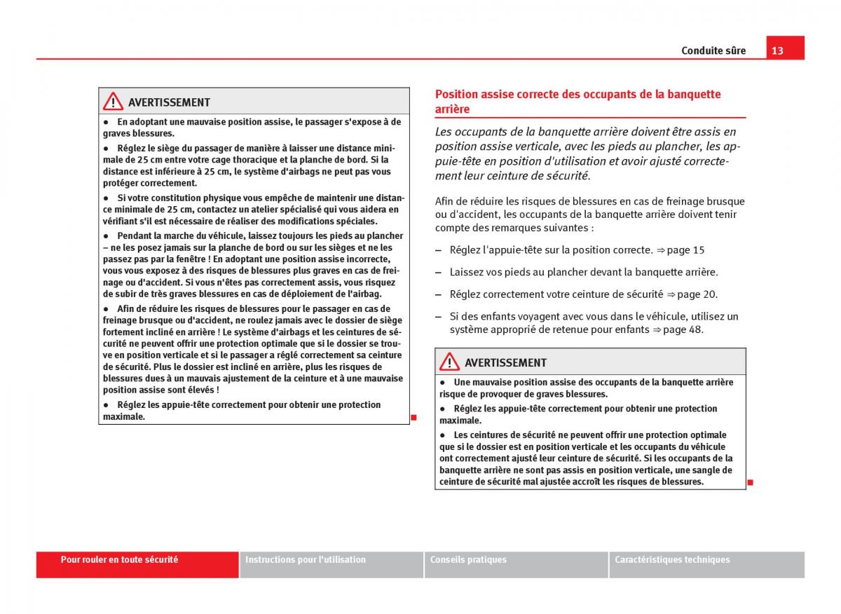 Seat Leon III 3 manuel du proprietaire / page 15