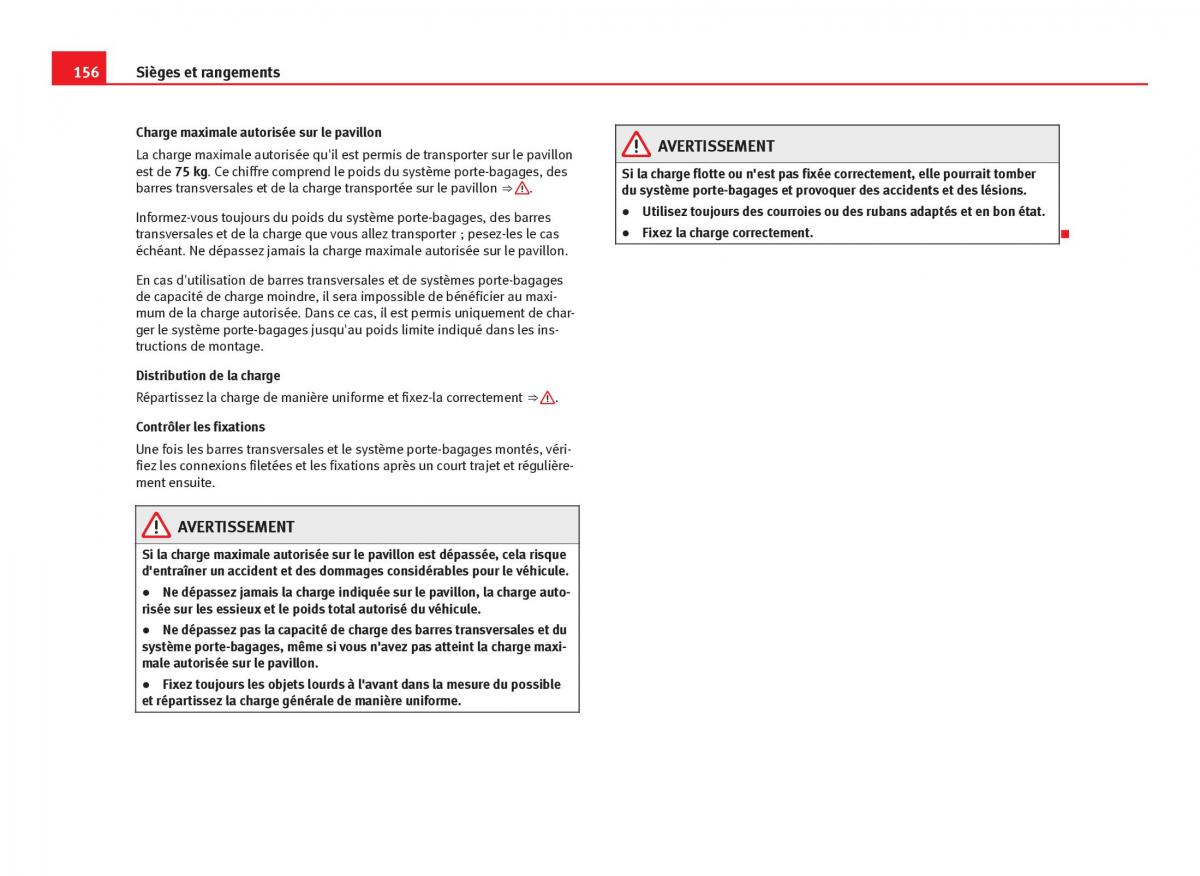 Seat Leon III 3 manuel du proprietaire / page 158