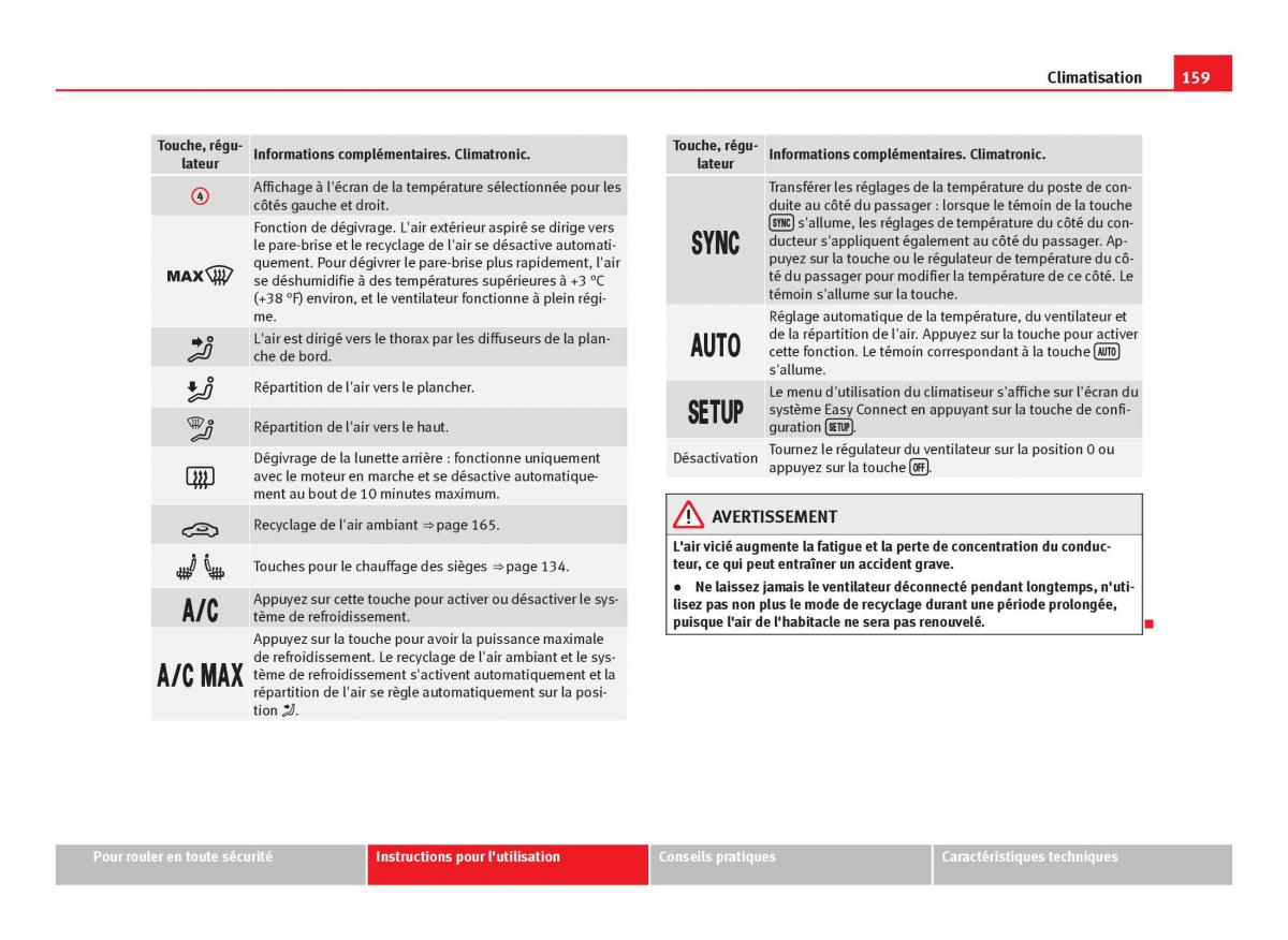 Seat Leon III 3 manuel du proprietaire / page 161