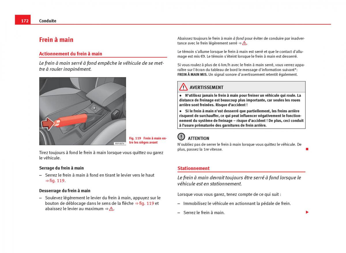 Seat Leon III 3 manuel du proprietaire / page 174