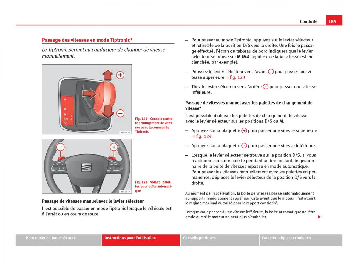 Seat Leon III 3 manuel du proprietaire / page 187