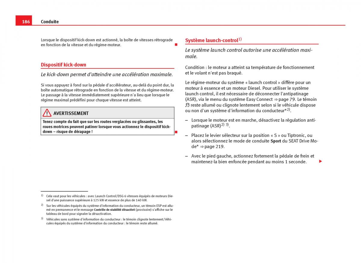 Seat Leon III 3 manuel du proprietaire / page 188