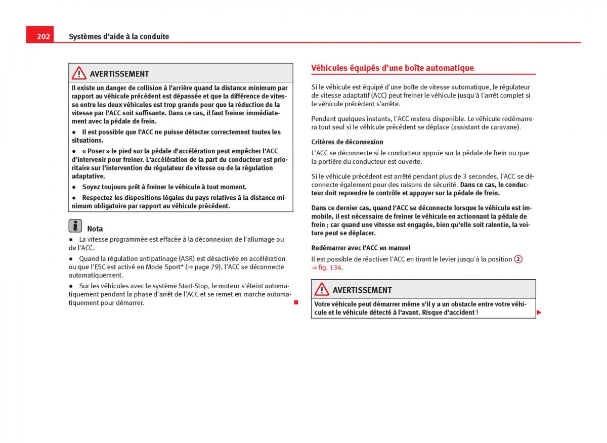 Seat Leon III 3 manuel du proprietaire / page 204