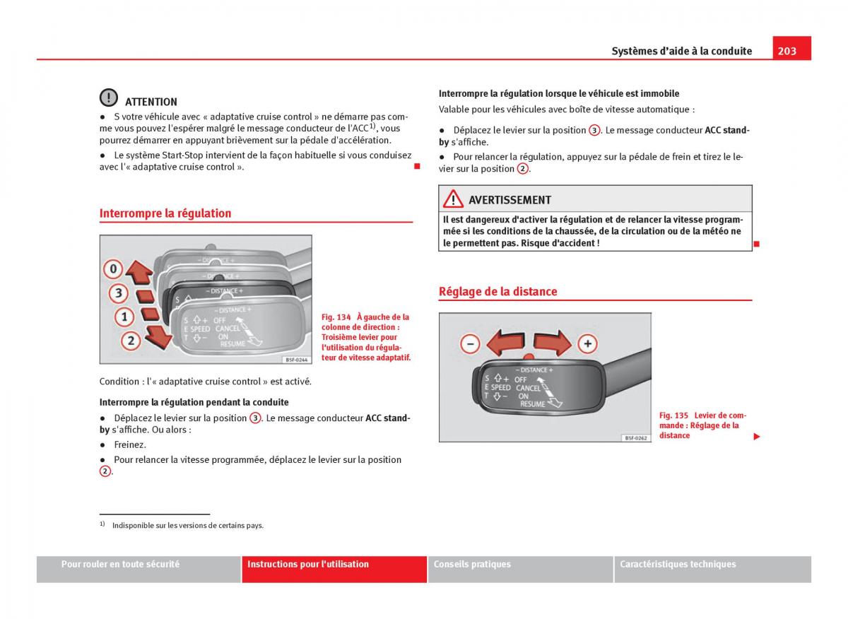 Seat Leon III 3 manuel du proprietaire / page 205