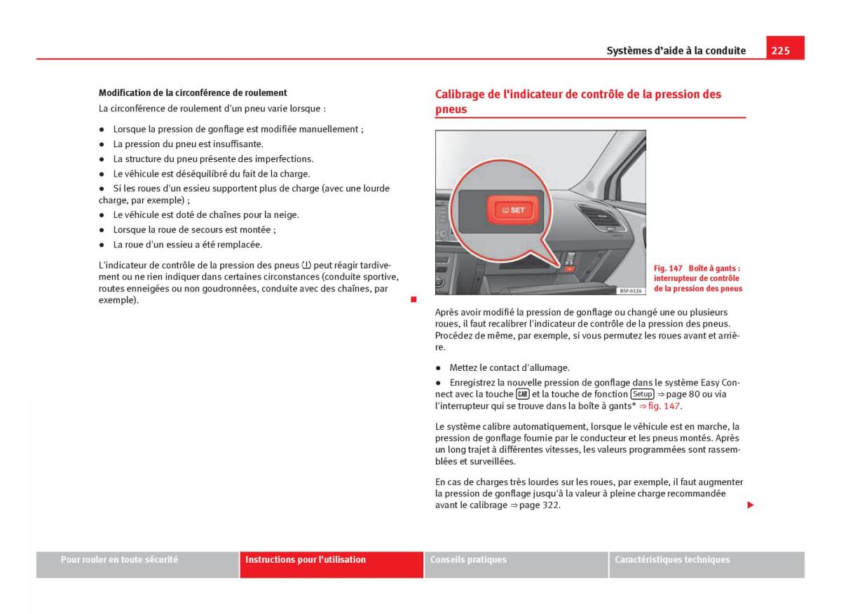 Seat Leon III 3 manuel du proprietaire / page 227