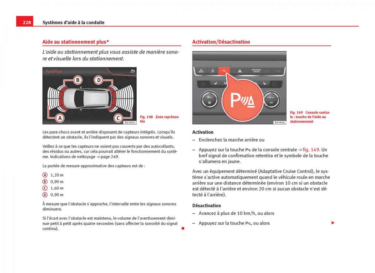 Seat Leon III 3 manuel du proprietaire / page 230