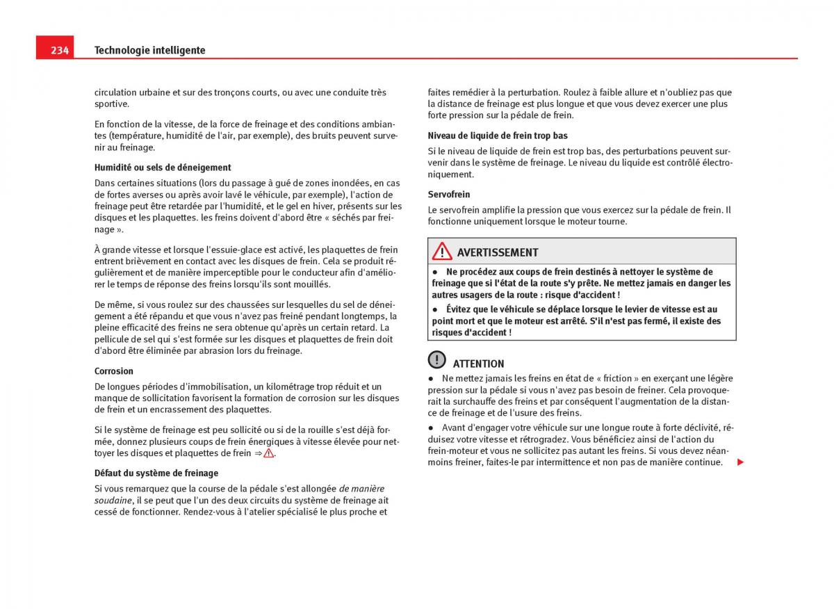 Seat Leon III 3 manuel du proprietaire / page 236