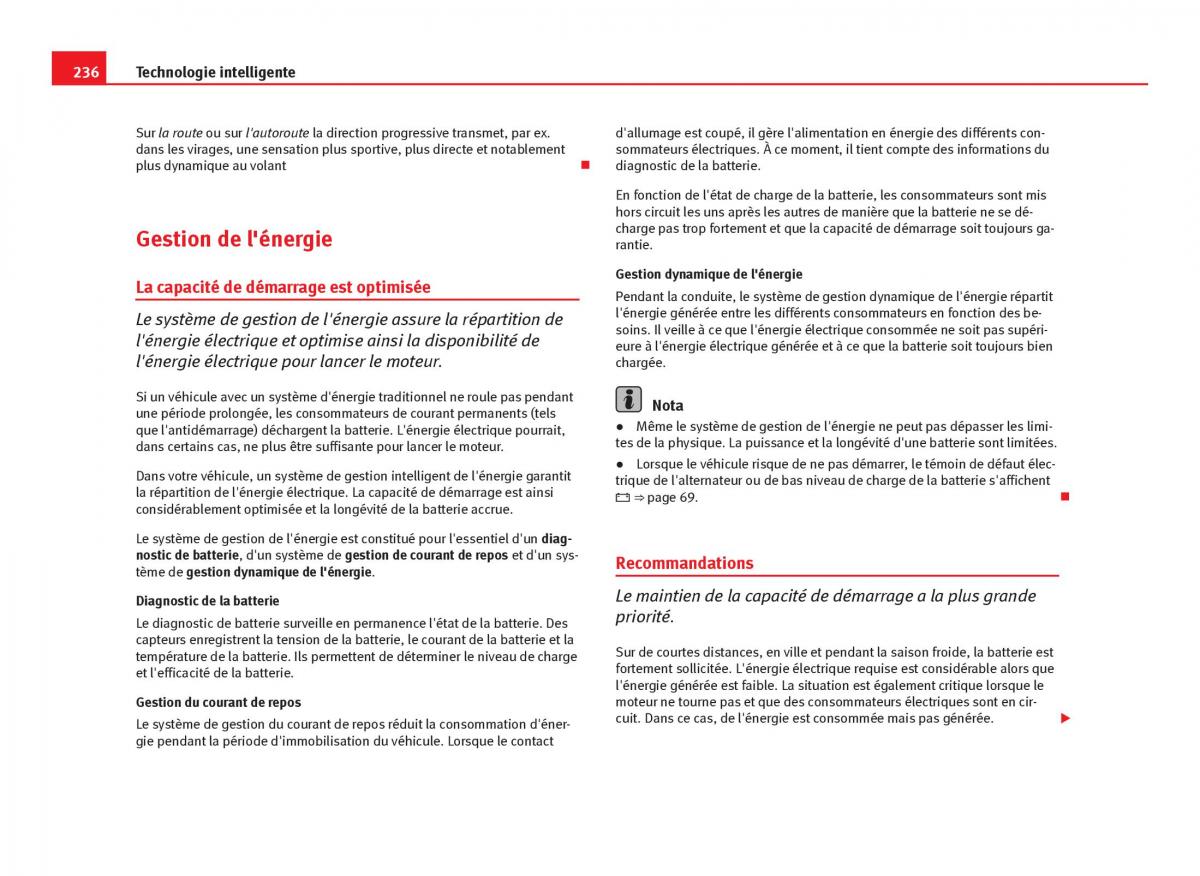 Seat Leon III 3 manuel du proprietaire / page 238