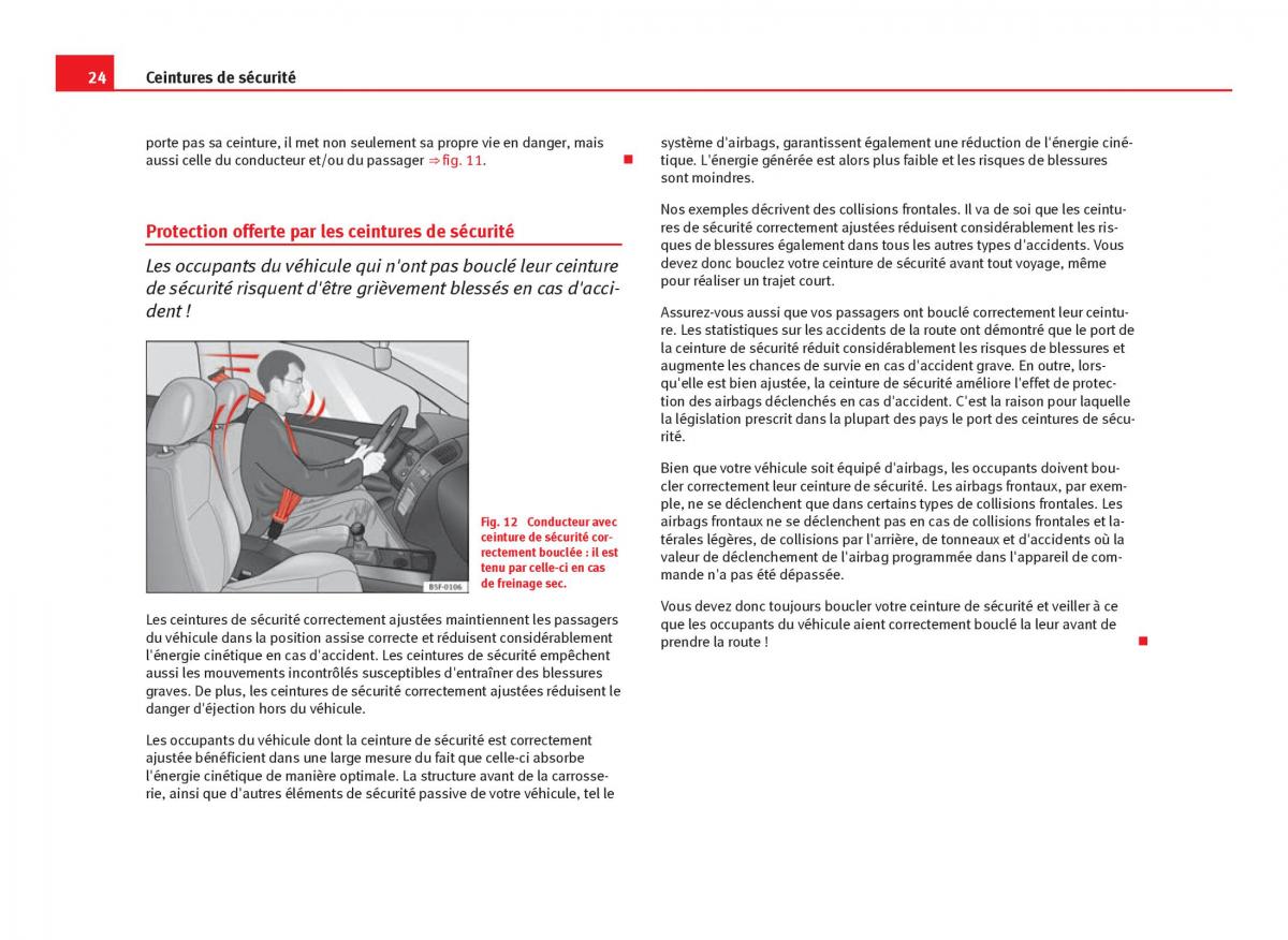 Seat Leon III 3 manuel du proprietaire / page 26