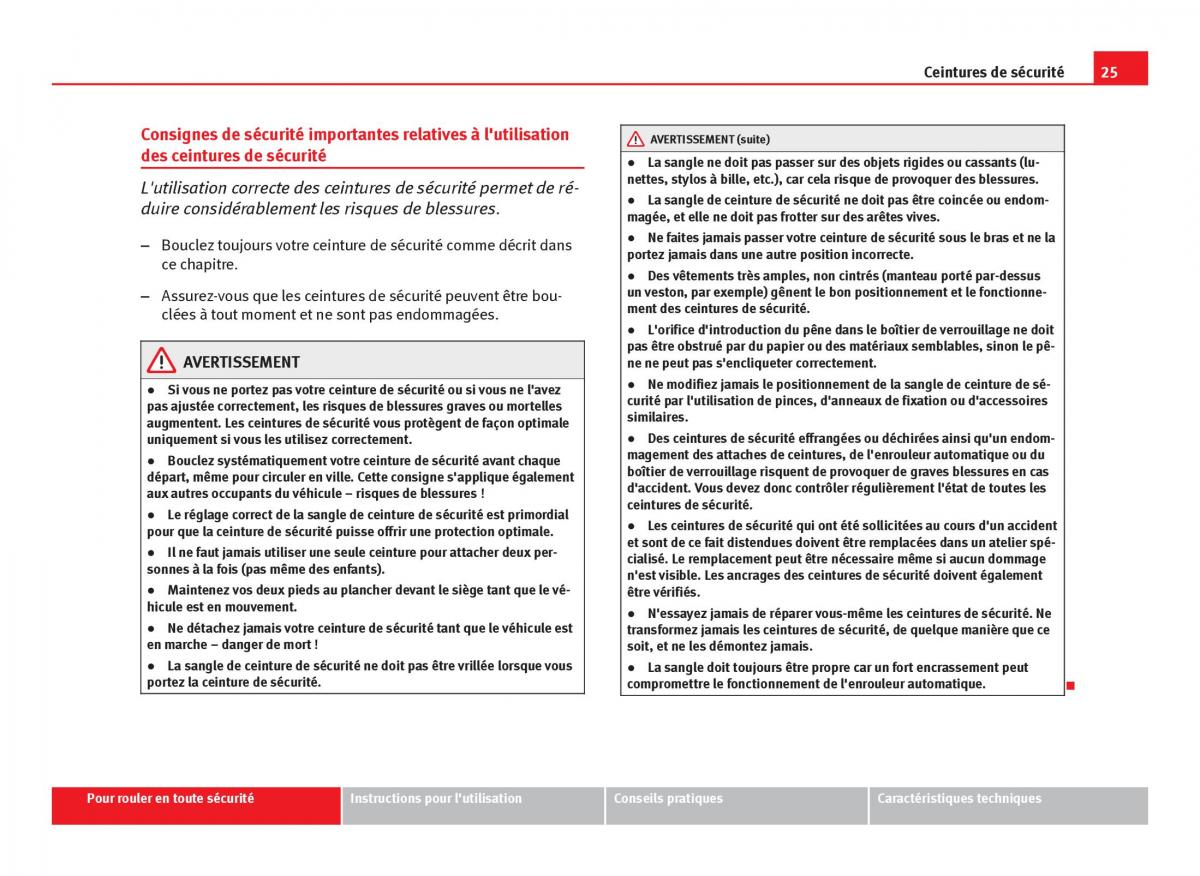 Seat Leon III 3 manuel du proprietaire / page 27